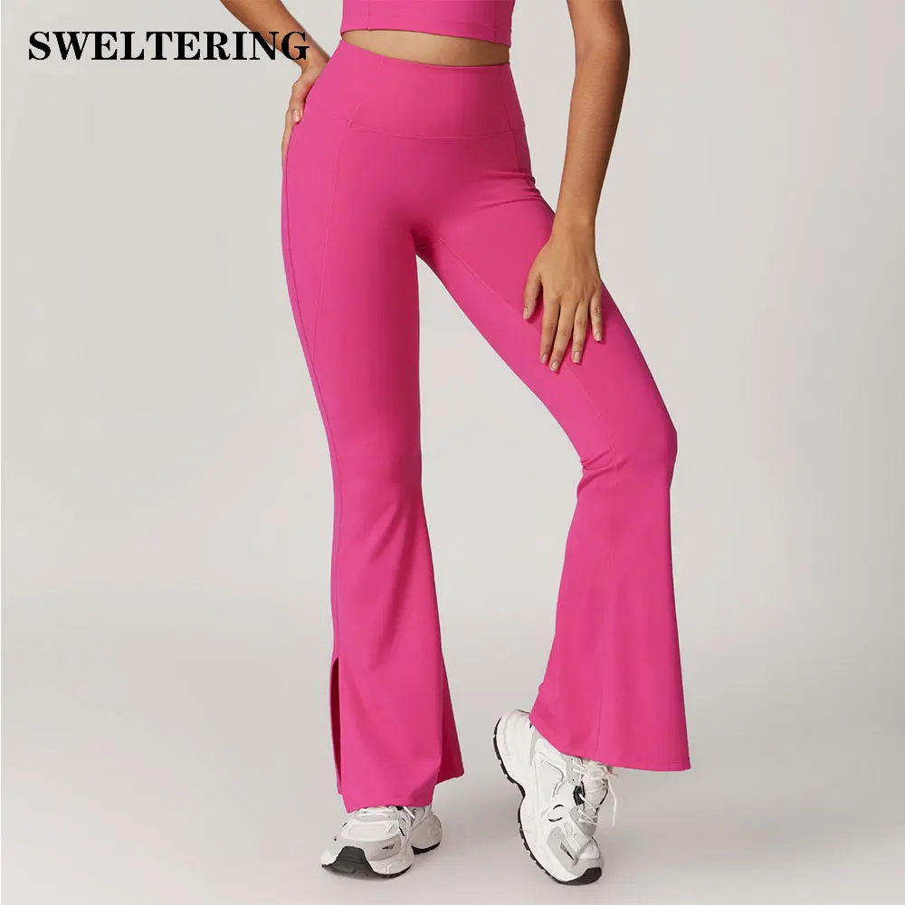 

Women Yoga Bell-bottoms Tight flared Pants Lifting Dance High Waist Tights Sport Pants Gym Running Breathable Fitness Leggings