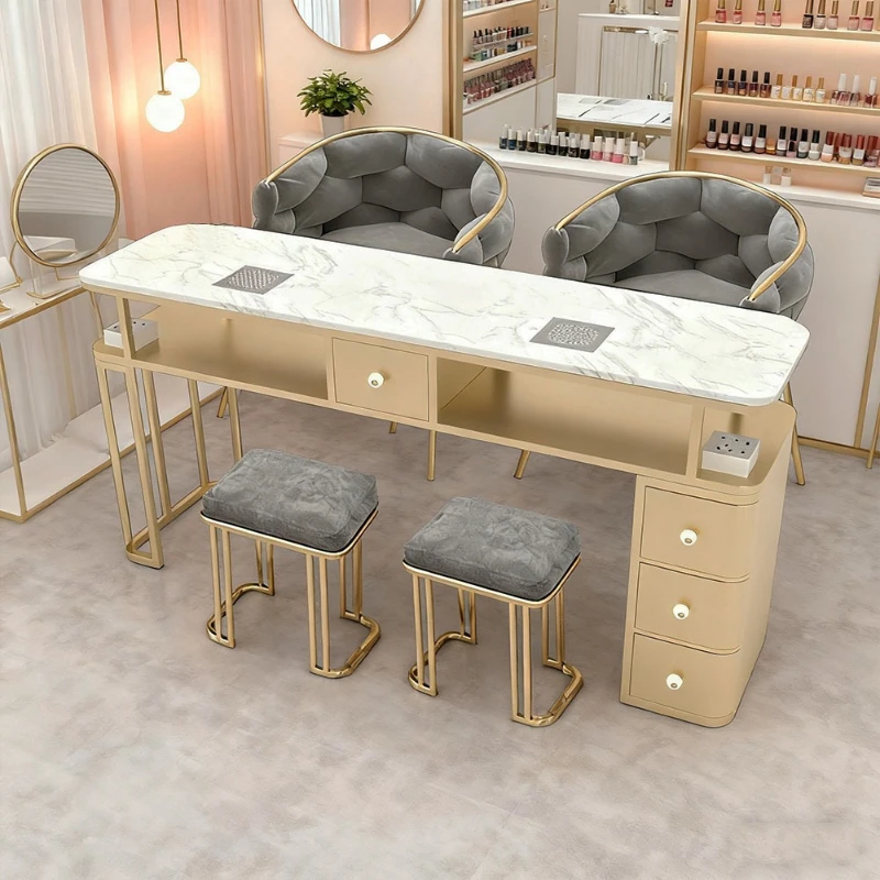 multifunctional art manicure tables with dust extractor light luxury nail table large capacity mesas manicura salon furniture