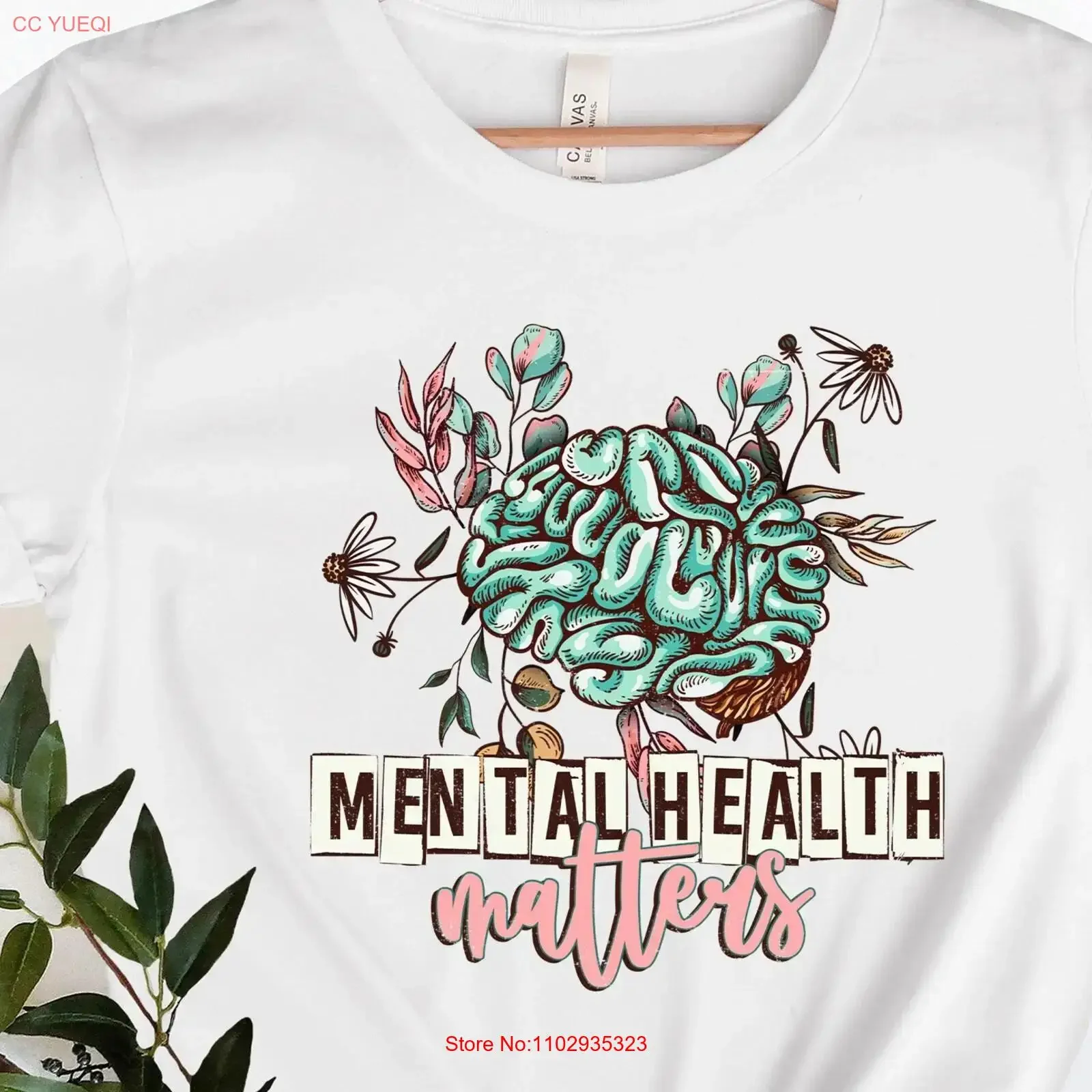 Santé mentale compte t-shirt sensibilisation auto-amour conseiller thérapeute pleine conscience vintage lavé respirant graphique mode