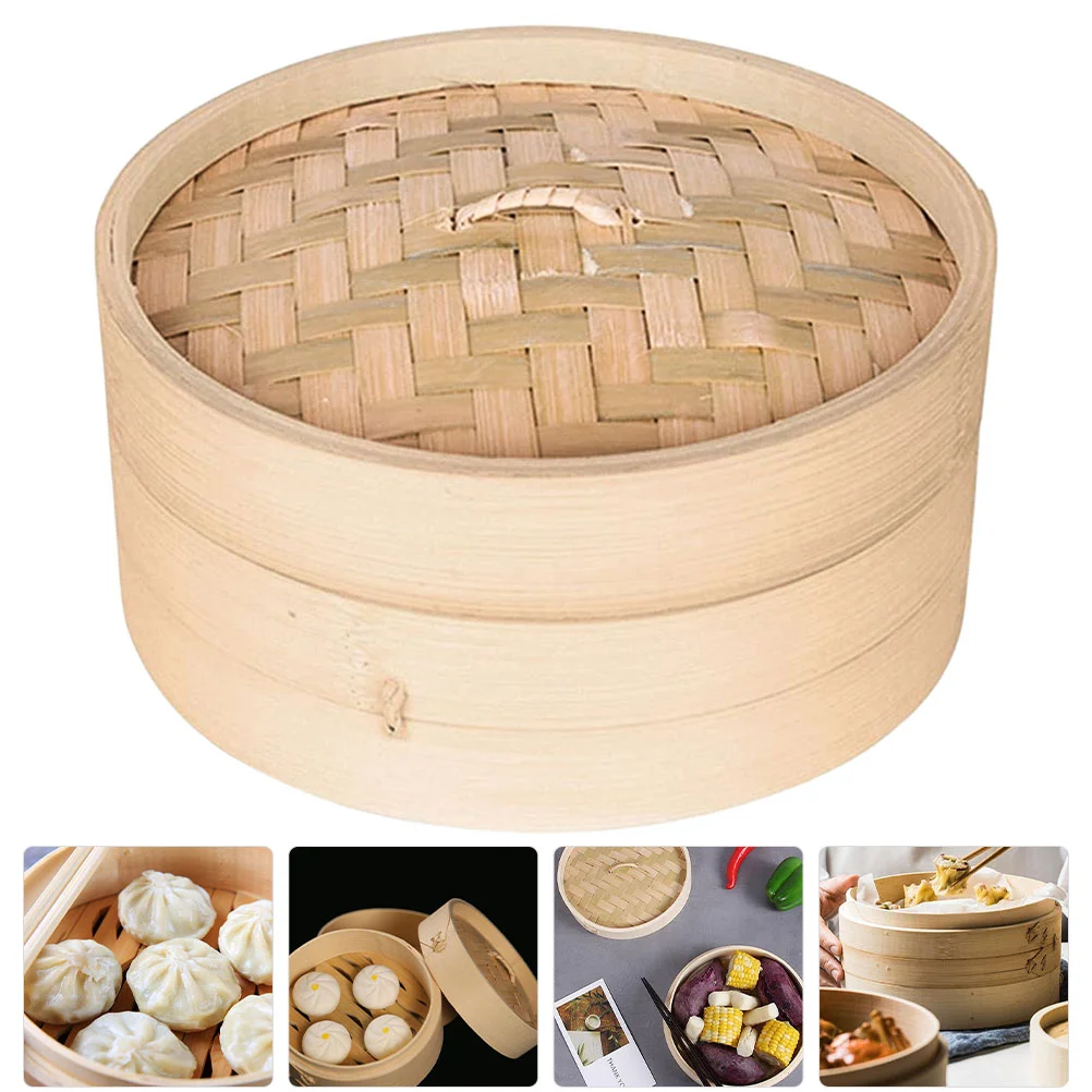 

1 Set of Multi-function Bamboo Steamer Natural Bamboo Steaming Basket Chinese Food Steamer natural bamboo steamer