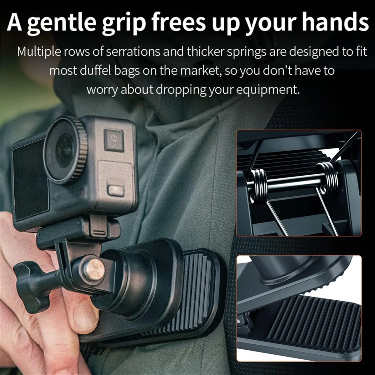 N86R Backpack Mount Clip,for Pocket 3 Magnetic Mounts 360° Rotation,Backpacks Strap Clips Accessories