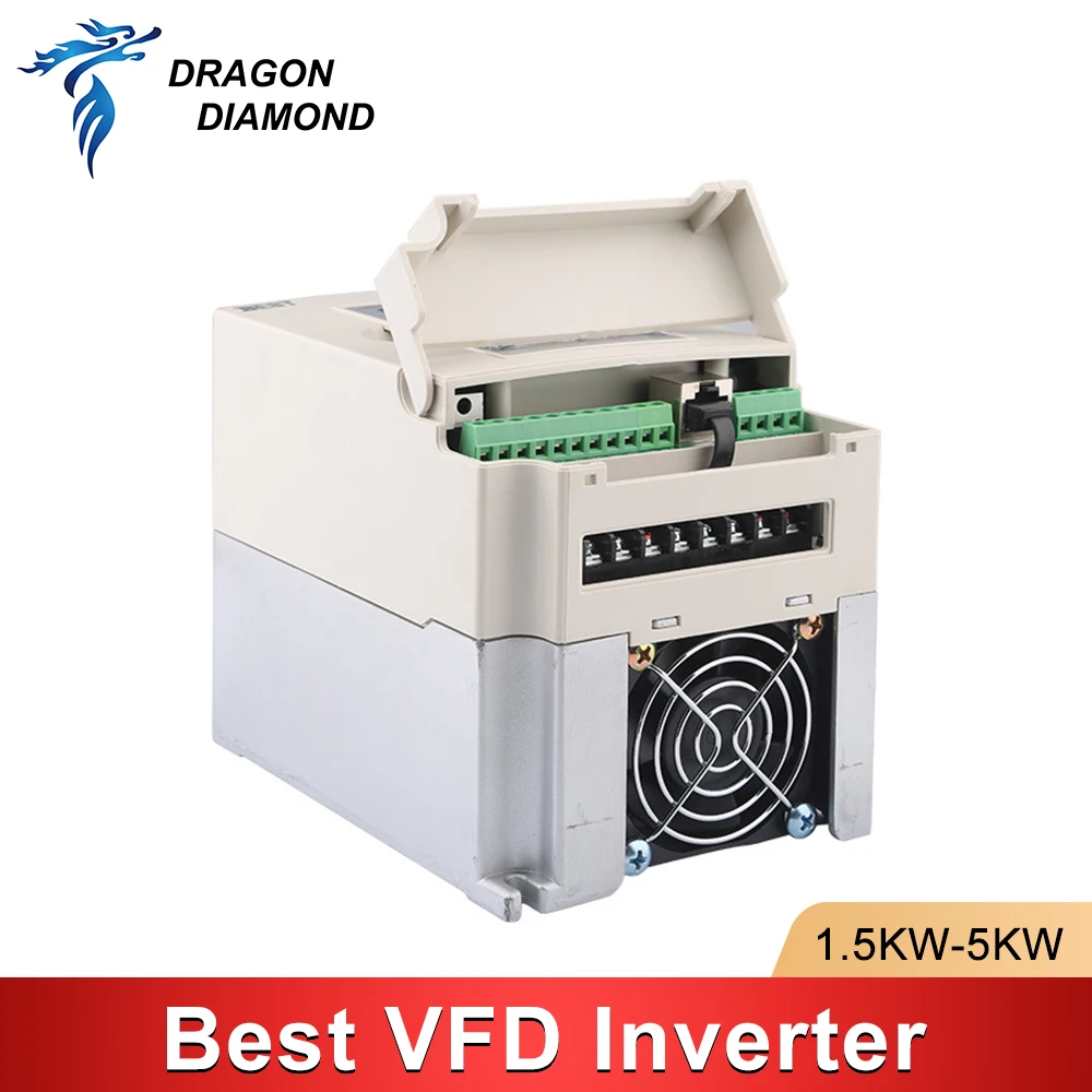 Best Original 1.5-5.5KW VFD Frequency Converter Inverter 220V/380V For CNC Milling Machine Spindle Motor Speed Control