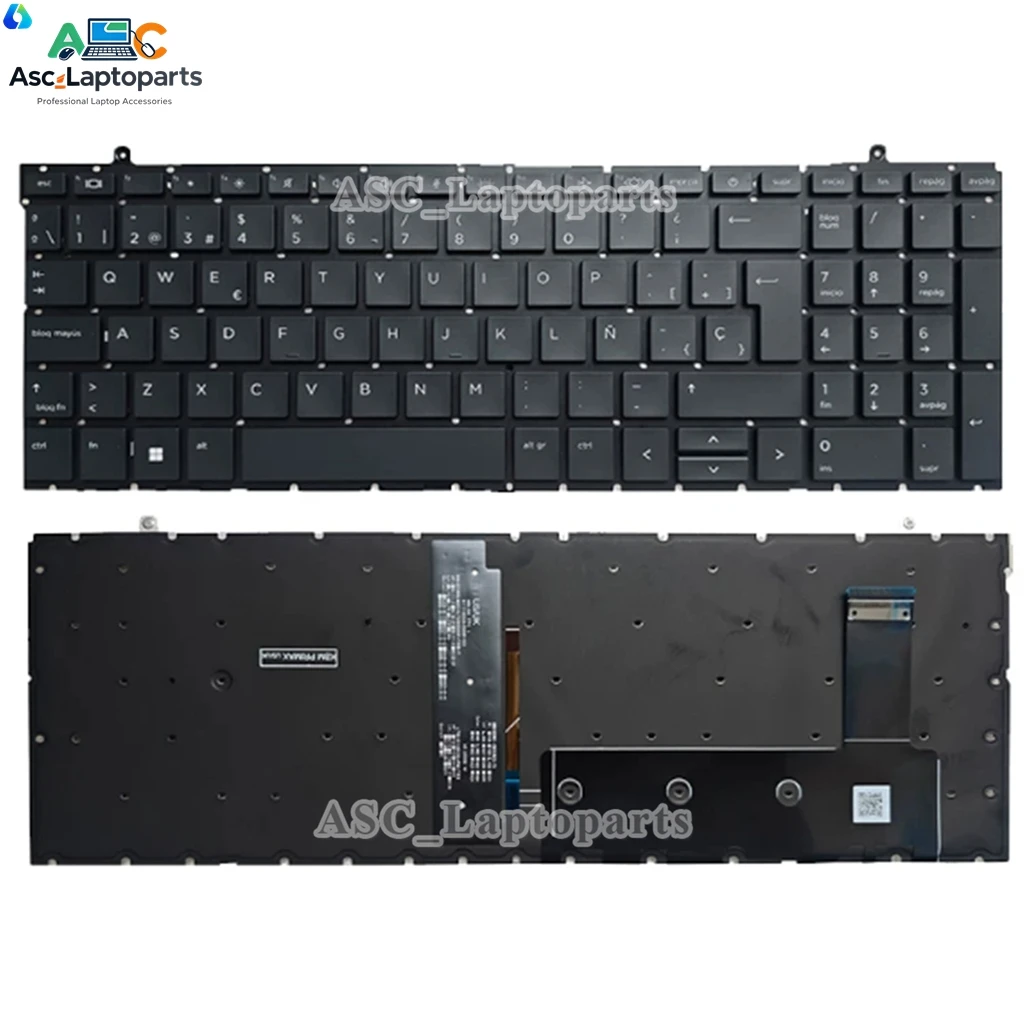 Novo Teclado em Espanhol Latino para HP EliteBook 860 G9 860 G11 G10 EliteBook 865 G11 G10 Preto com Retroiluminação Branca, sem Moldura