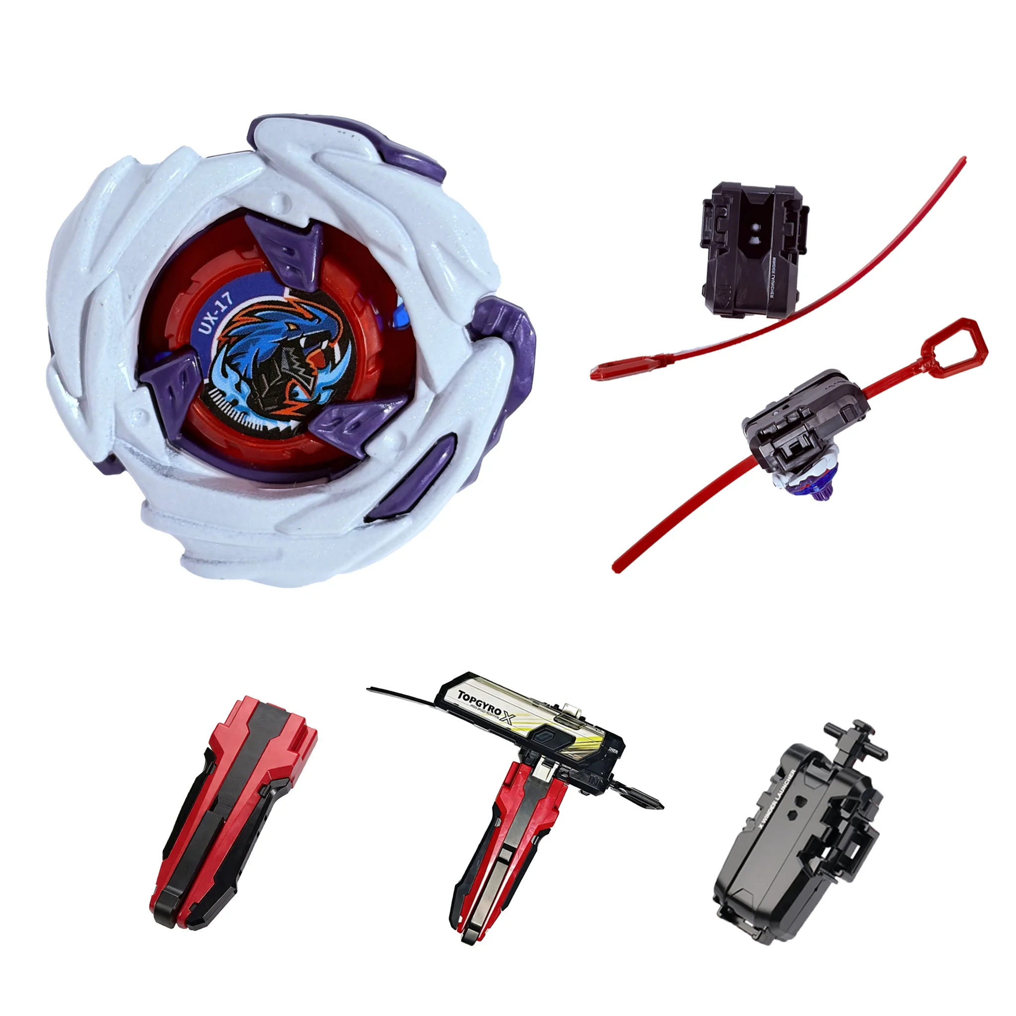 Spinning Top UX-17 Starter Set - Meteor Dragoon 3-70J Left-Spin with Launcher Toys Gift