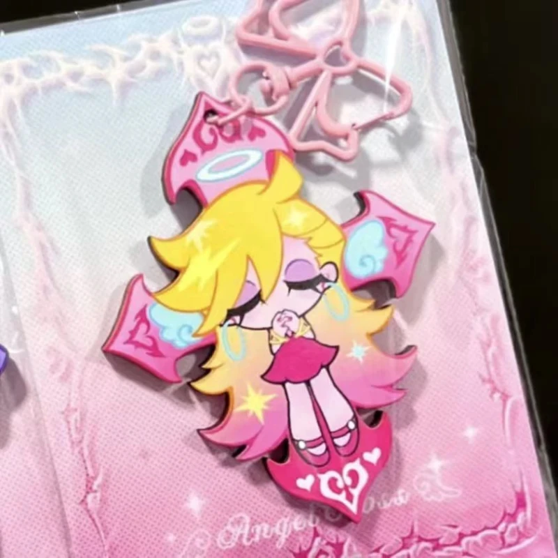 Anime Panty Stocking with Garterbelt Stocking Panty Cosplay Keychain Kawaii Acrylic Pendant Keyring Key Chain Bag Decoration image 4