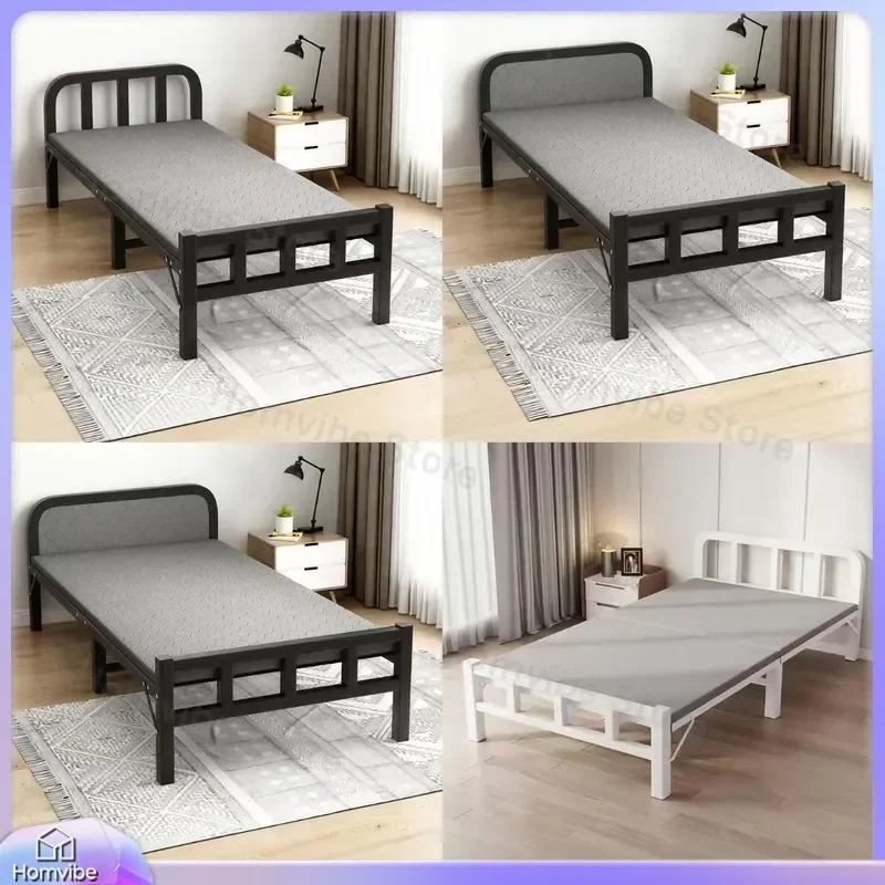 for Rollaway Bed Dormitory Iron Frame Household Adult Rental Simple Single Bed Office Lunch Break Folding Iron Bed