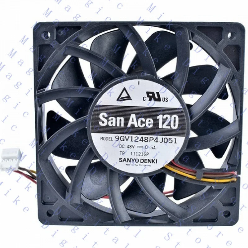 UU  9GV1248P4J051 12cm 12025 120mm 48V 0.50A 4pin double ball bearing server fan