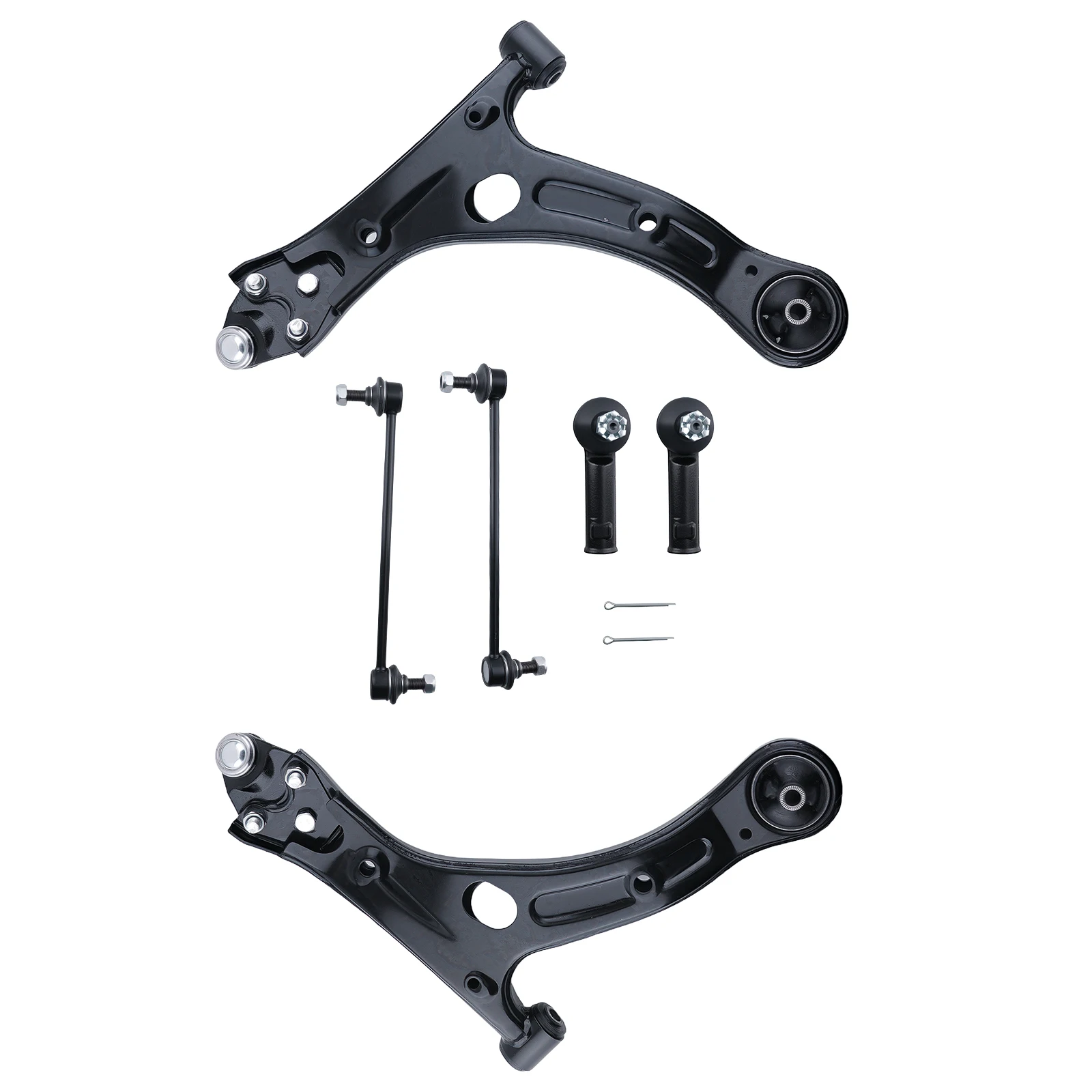 

Front Lower Control Arms Tie Rods Sway Bar Link Kit for 2014-2019 Toyota Corolla