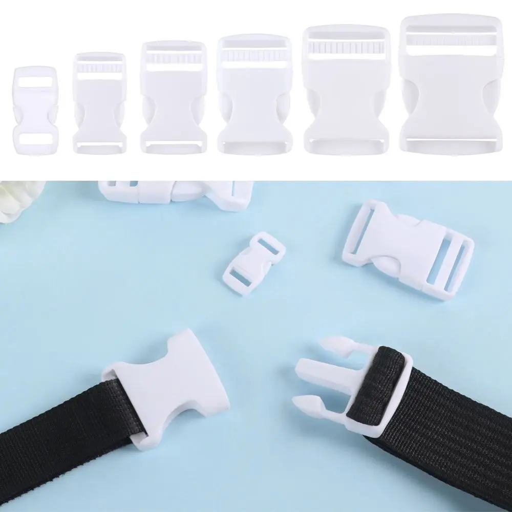 High quality Plastic White Hardware Dual Curved Buckle Paracord Bracelet Lock Backpack Belt Parts Side Release Buckles