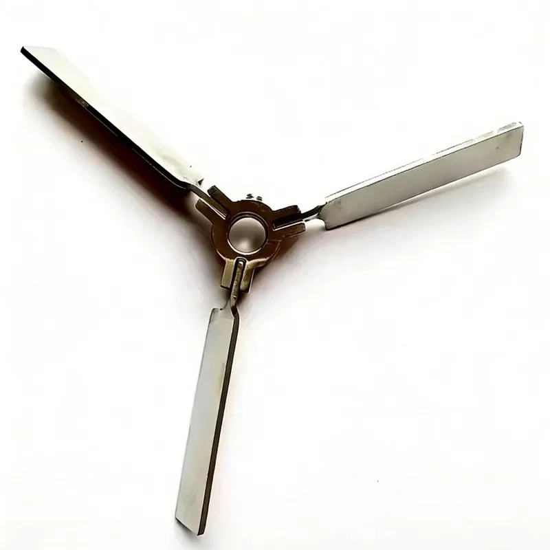 Telescopic Stainless Steel Centrifugal Impeller Folding Three Blade Dispersion Paddle 20/25mm Inner Hole Anti Corrosion Stable