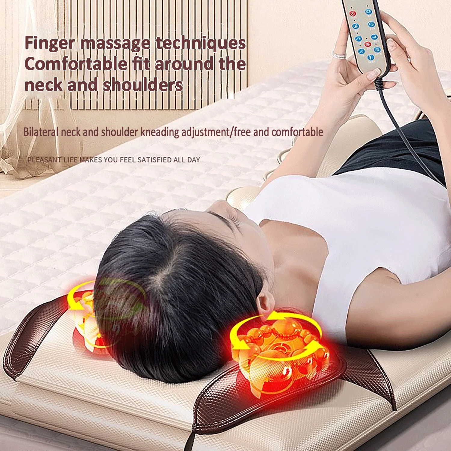 Electric Back Massager Massage Chair Cushion Heating Vibrator massage mattress full body kneading Vibration Back Massager Relax