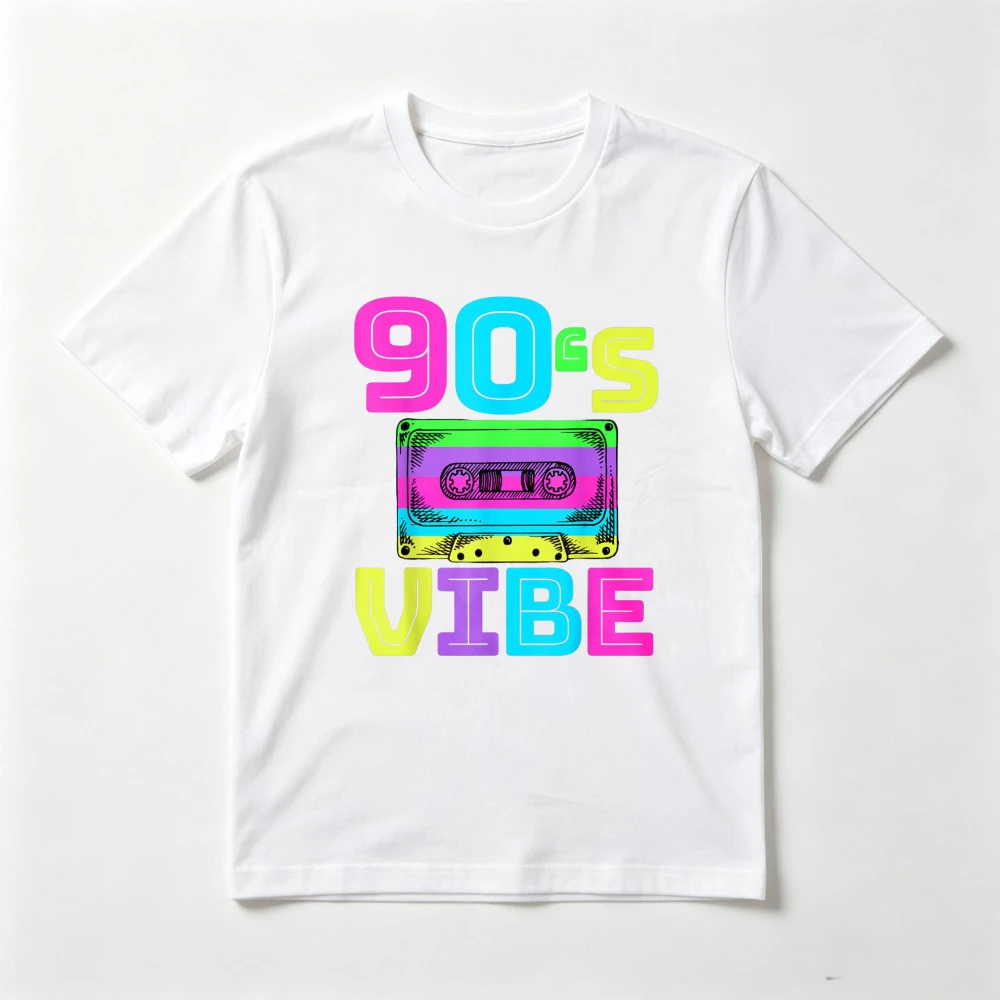90s Vibe for 1990s Music Lover Tape Sound Recorder Graphic Printed Classics T-Shirt Fashion Loose Casual Hip Hop Punk Tshirt