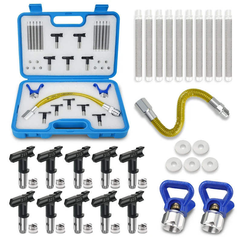 Airless Spray Machine Accessories Tool box For Storage Organizers Nozzle Seats Spray Gun Filters  Extension Pole Head Gaskets