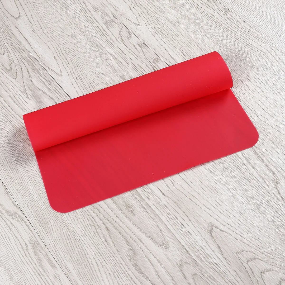 Waterproof Heat Resistant Silicone Food Mat Red Flexible Non Slip Cup Bowl Holder Table Protector Dishwasher Safe