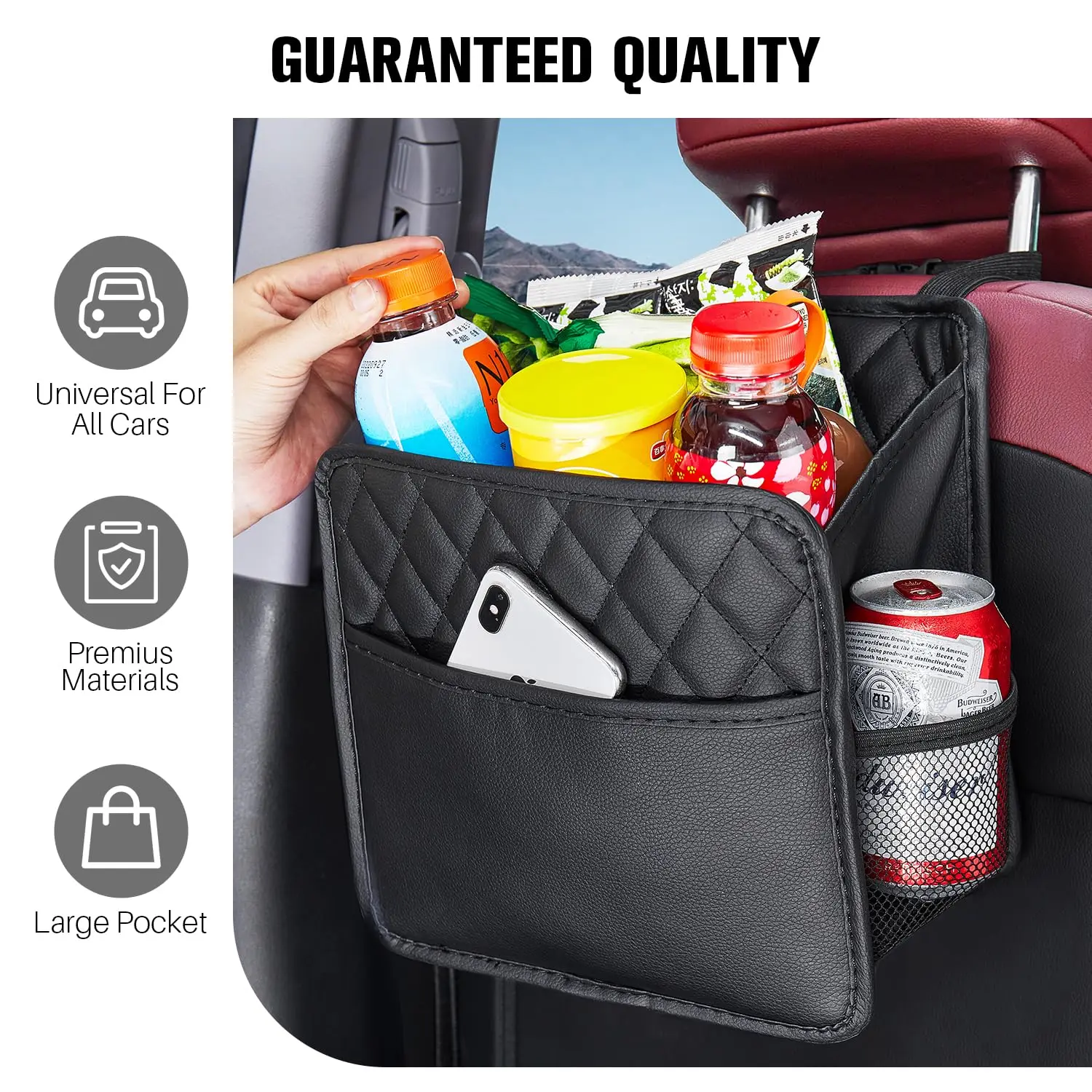 

Car Seat Back Hanging Bag Car Document Holder Multi-Pocket Bottle Bag Storage Box Organizer Travel Tidy Pouch Pocket Kids