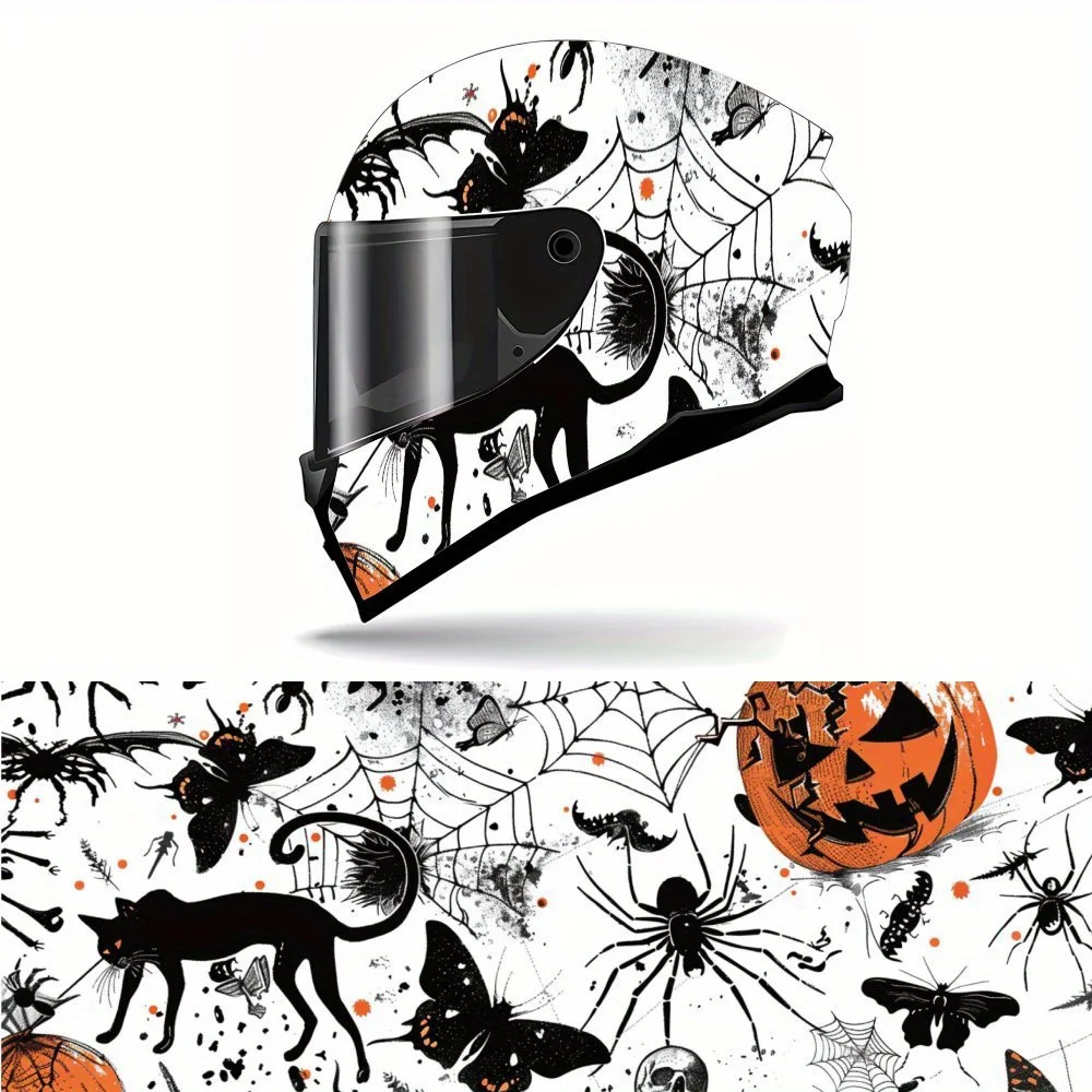 

Dark Creatures Full Face Helmet Vinyl Wrap Sticker, Waterproof Scratch-Resistant Self-Adhesive PVC Decals, Artistic Aesthetic Gr