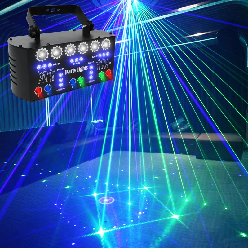 YSH US PLUG UV Upgraded Projector Starry Sky Pattern Beam Radium Spotlight Disco Ball Applicable To Halloween House Party Lights