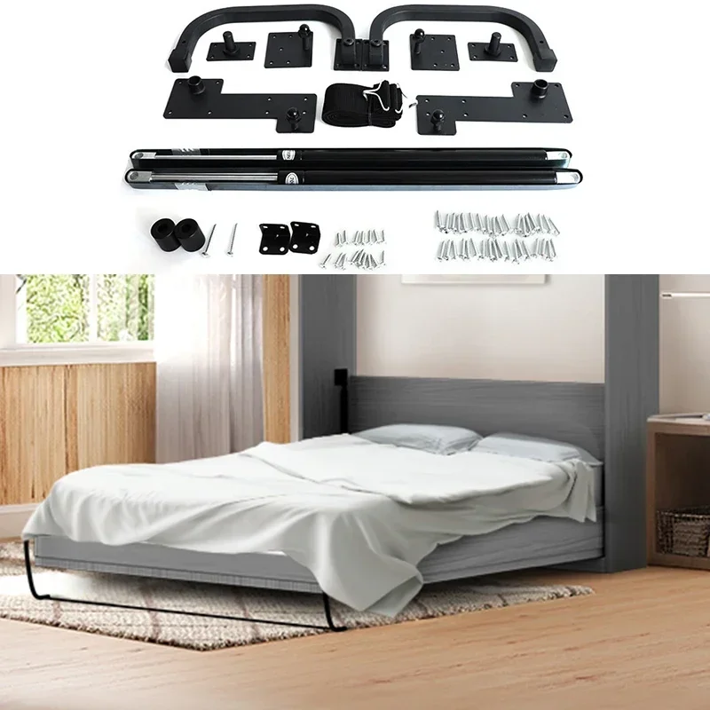 Available Cabinet Vertical Steel Combined Basic Spring Wall Queen Frame Mechanism with Shelf DIY Murphy Bed Hardware Kit