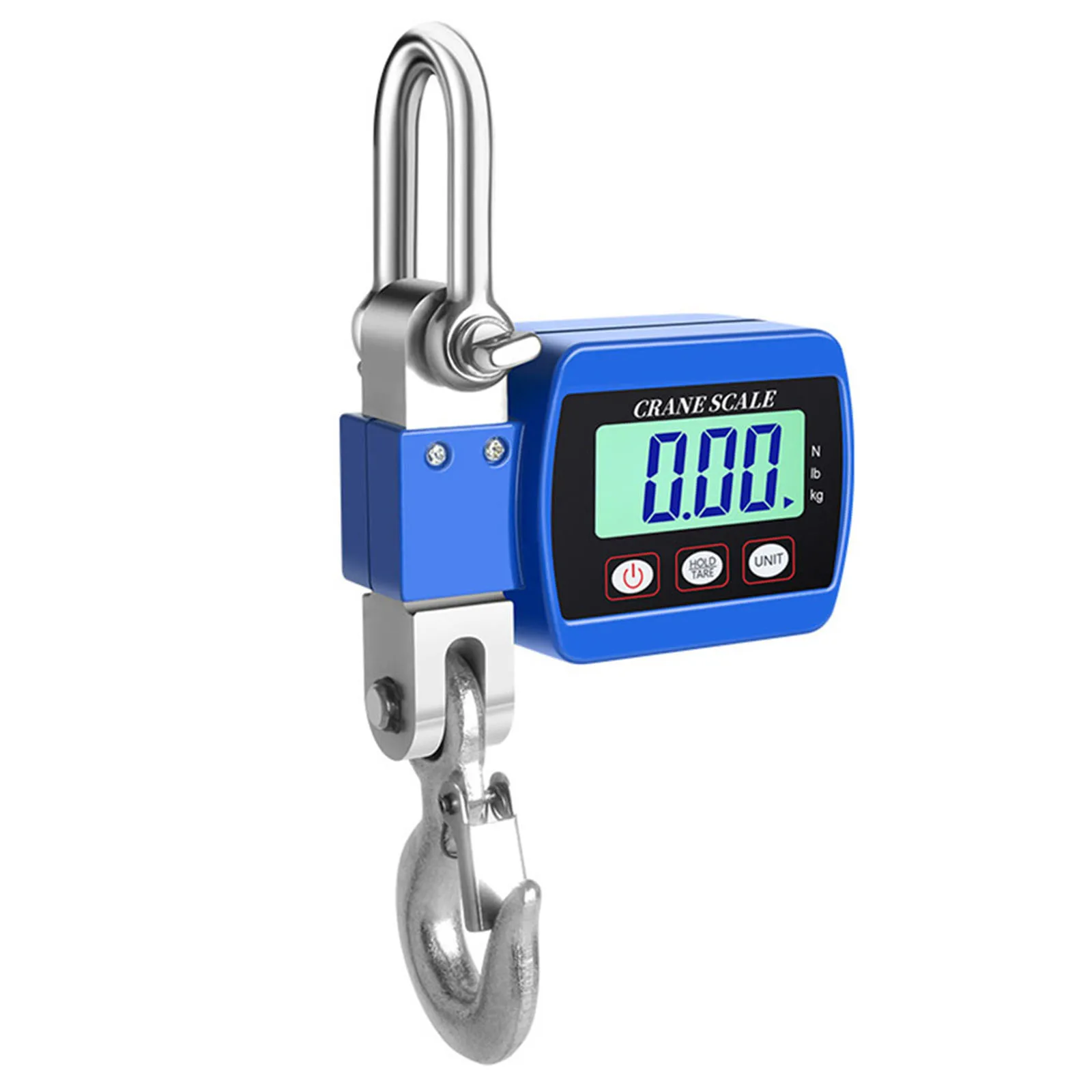 Heavy Duty Electronic Hook Scale with LCD Display Portable Digital Scale 500kg Capacity Thickened Lifting Ring