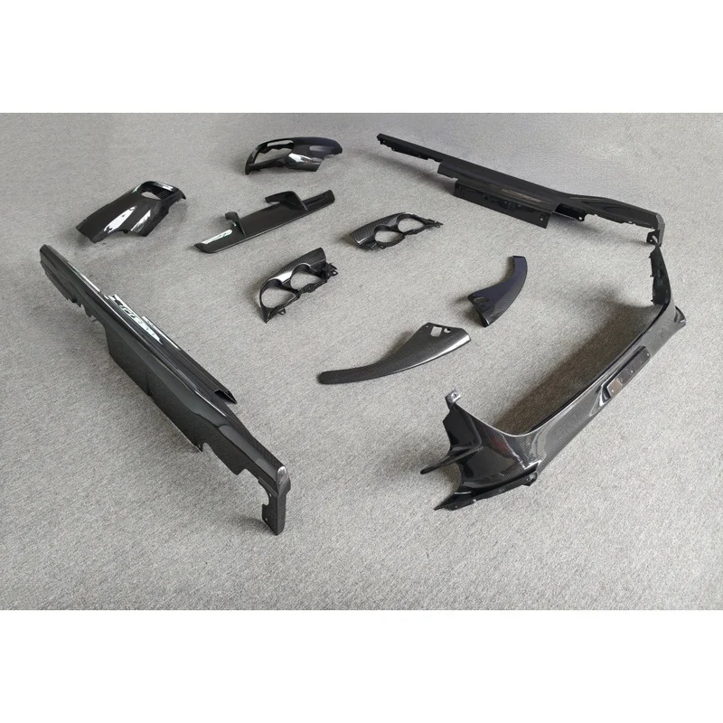High Quality Dry Carbon Fiber Front Lip Side Skirt Rear Diffuser Body Kit Exterior Accessories Fit Sports Car Hardtop