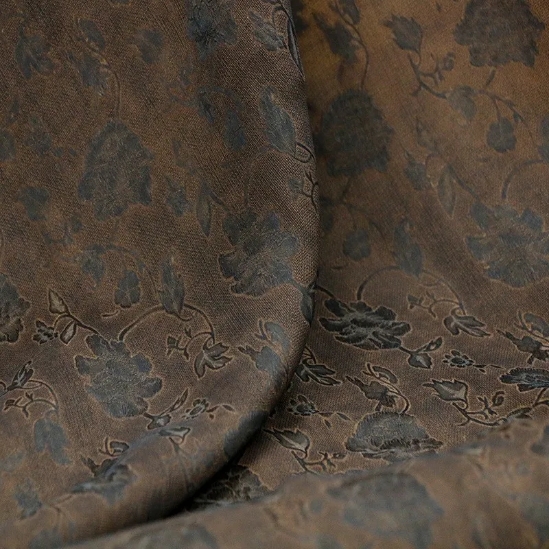 

Black and blue Zen-inspired classic pattern silk jacquard fragrant gauze fabric a niche