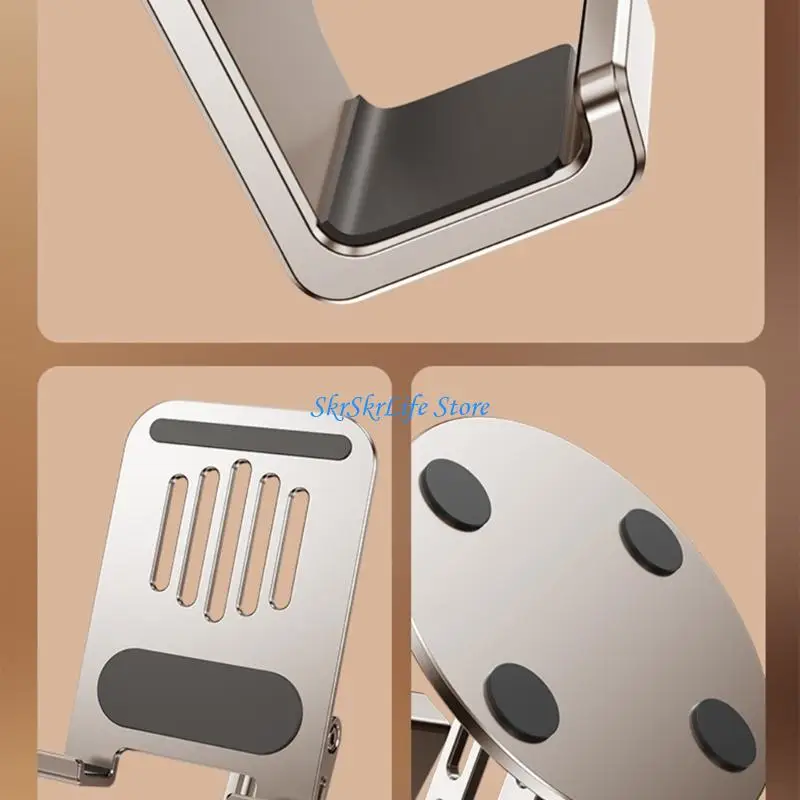 

E65E 360 Degree Rotatable Tablets Phone Holder with AntiSlip Base for Stable Viewing