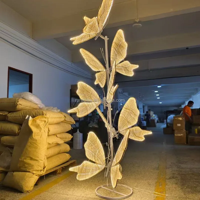 

Wholesale Wedding Party Supplies Warm Light Butterfly Wedding Stage Backdrop Party Decoration Stage Light Butterfly