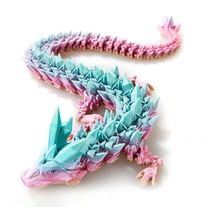 3D Rotatable Dragon Crystal Fidget Toy, Perfect Radiant Printed, Antistress and Dazzling Colors, 30 cm, 45 cm, 60 cm