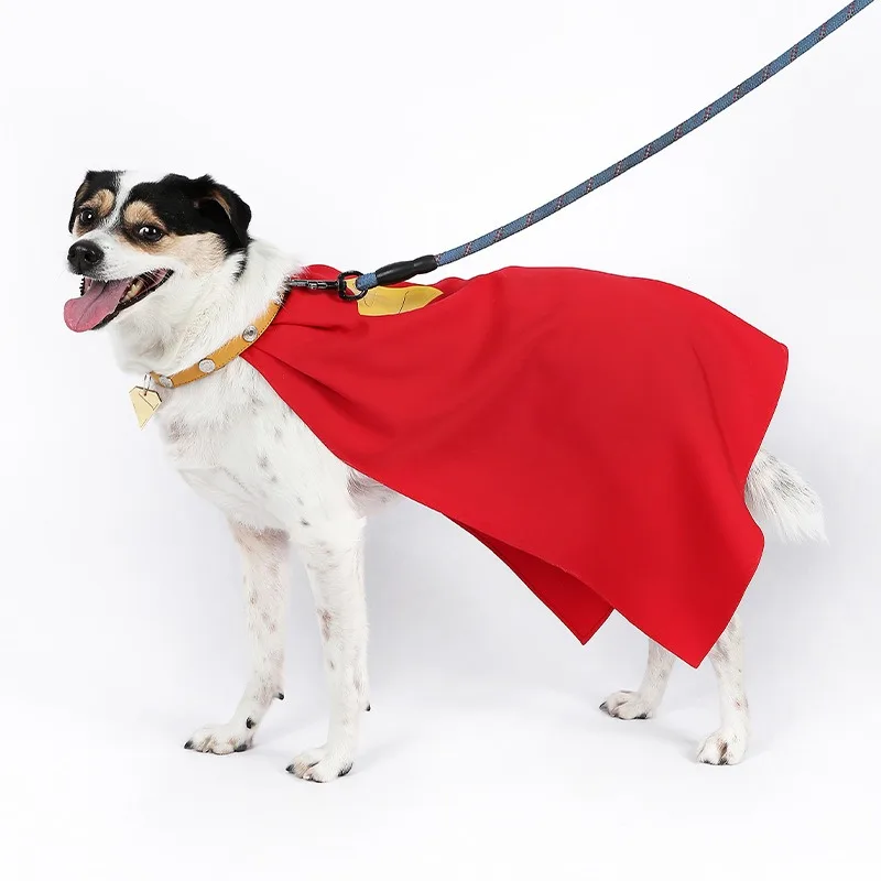 

Movie Krypto Dog Cape Superhero Superdog Cosplay Costume Super Pets Style Dogs Outfit with "S" Shield Halloween Party Comic Cons