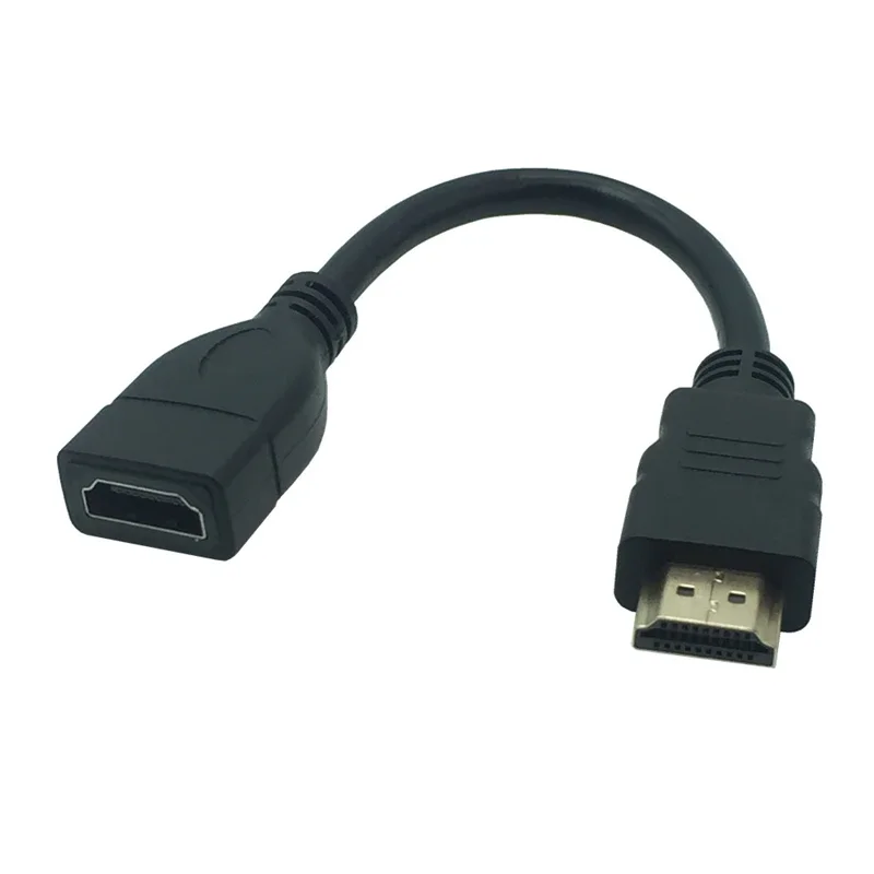 Cable HDMIMale 90 Degree Right Left UP Down Angle to HD Adapter Male to HDTV AF Extension Cord 15cm