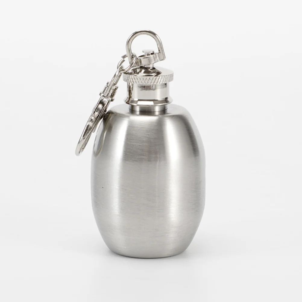 

Bottle Keychain Flask for Women Mini Outdoor Sun Protection 1oz Camping Holder Metal Stainless Steel Drinking