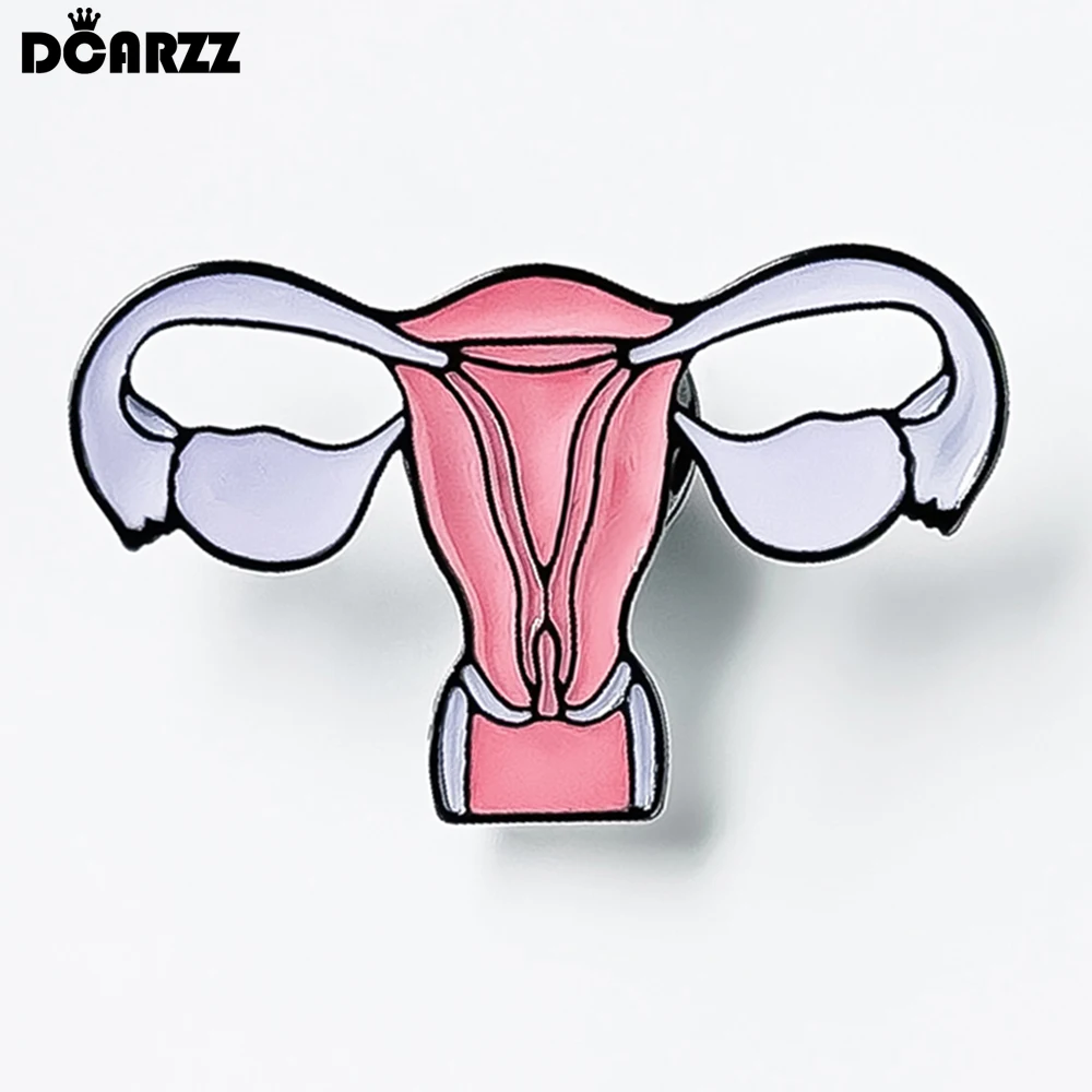 DCARZZ Anatomy Female Uterus Enamel Brooch Pin Medical Gynecologist Doctor Nurse Jewelry Lapel Backpack Badge Gift Collection