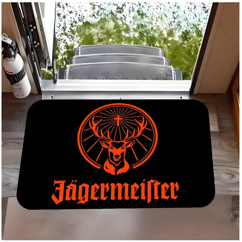 Floor Mat Non Slip Washable Flannel Doormat Water Absorbent Indoor Floor Carpet Rug Brand Alcohol J-Jagermeister