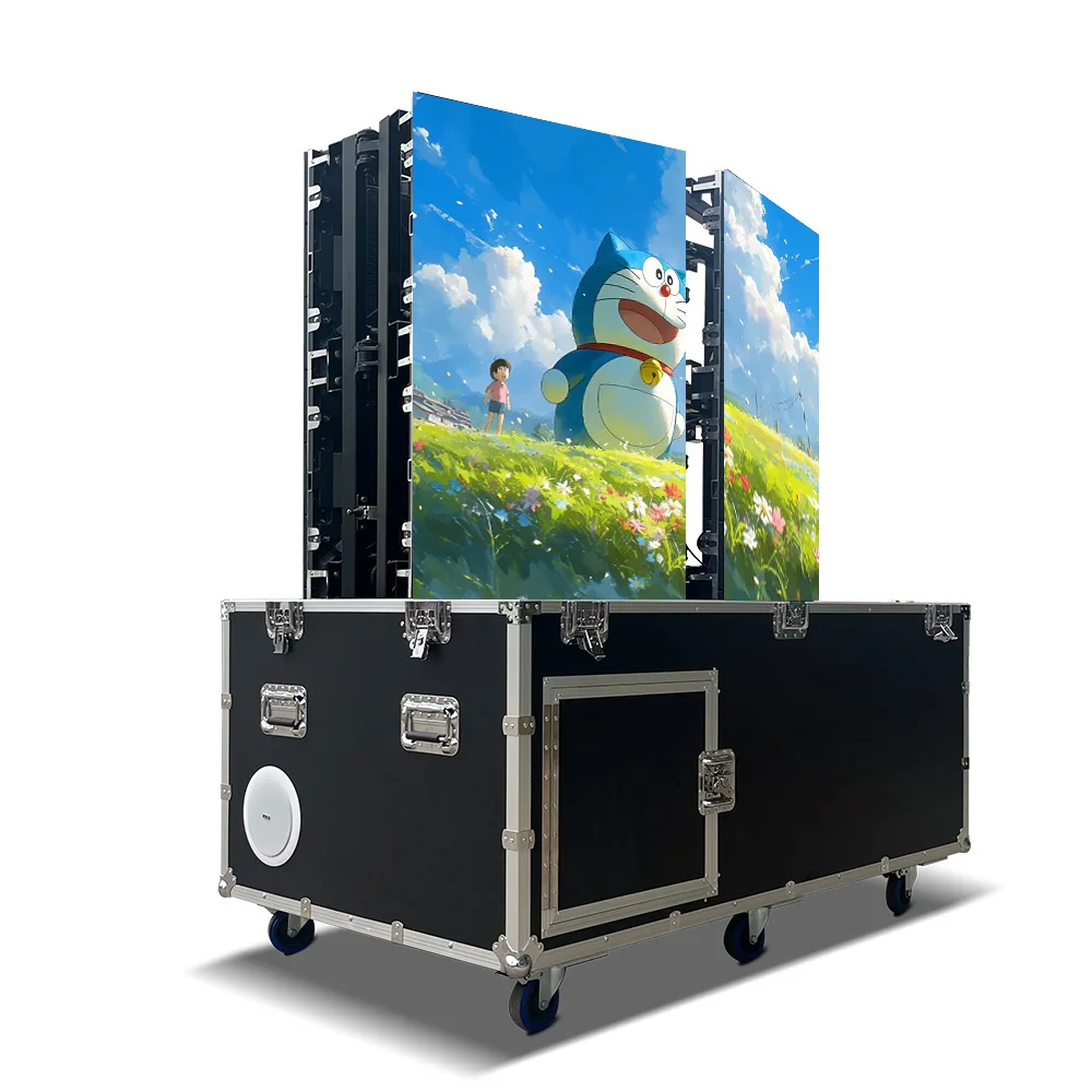 New Mobile Outdoor Advertising LED P3.91mm Signage Display Foldable Screen Flight Box Screen