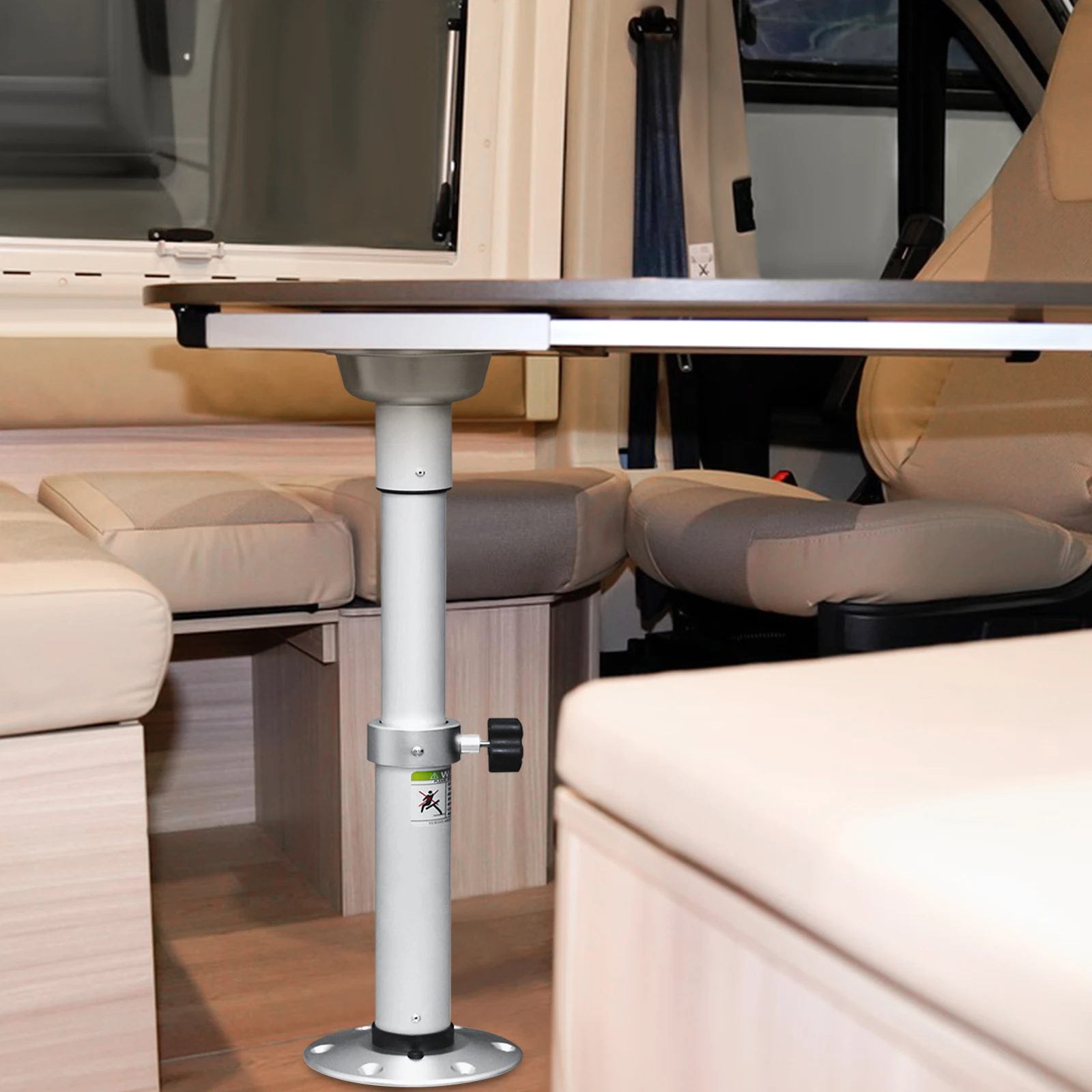 Boat Table Pedestal Adjustable, Aluminum Alloy Detachable RV Table Legs for RV Marine Boat Yacht Caravan Motorhome，19.7-28 Inch