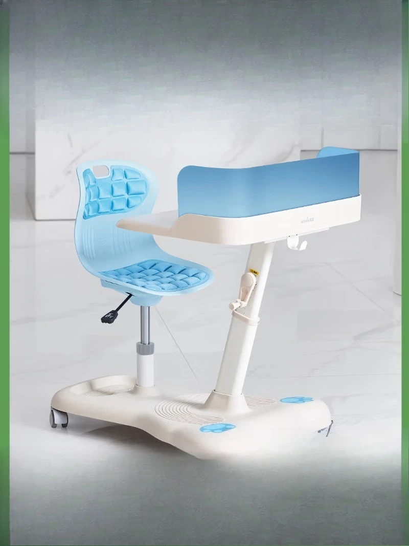 

the mobile learning table for primary school students, and the study tour bus can be fixed and rotated blue.