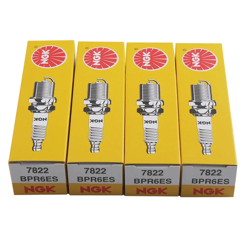 4/6Pcs 7822 BPR6ES NGK Spark Plug for Chevrolet Fiat Ford Hyundai Kia Mazda Mitsubishi Opel Peugeot Renault Seat Suzuki Toyota