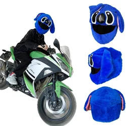 Motosiklet kask kapak karikatür kabarık peluş koruma başlık tam yüz kesit kask aksesuarları için kapakları