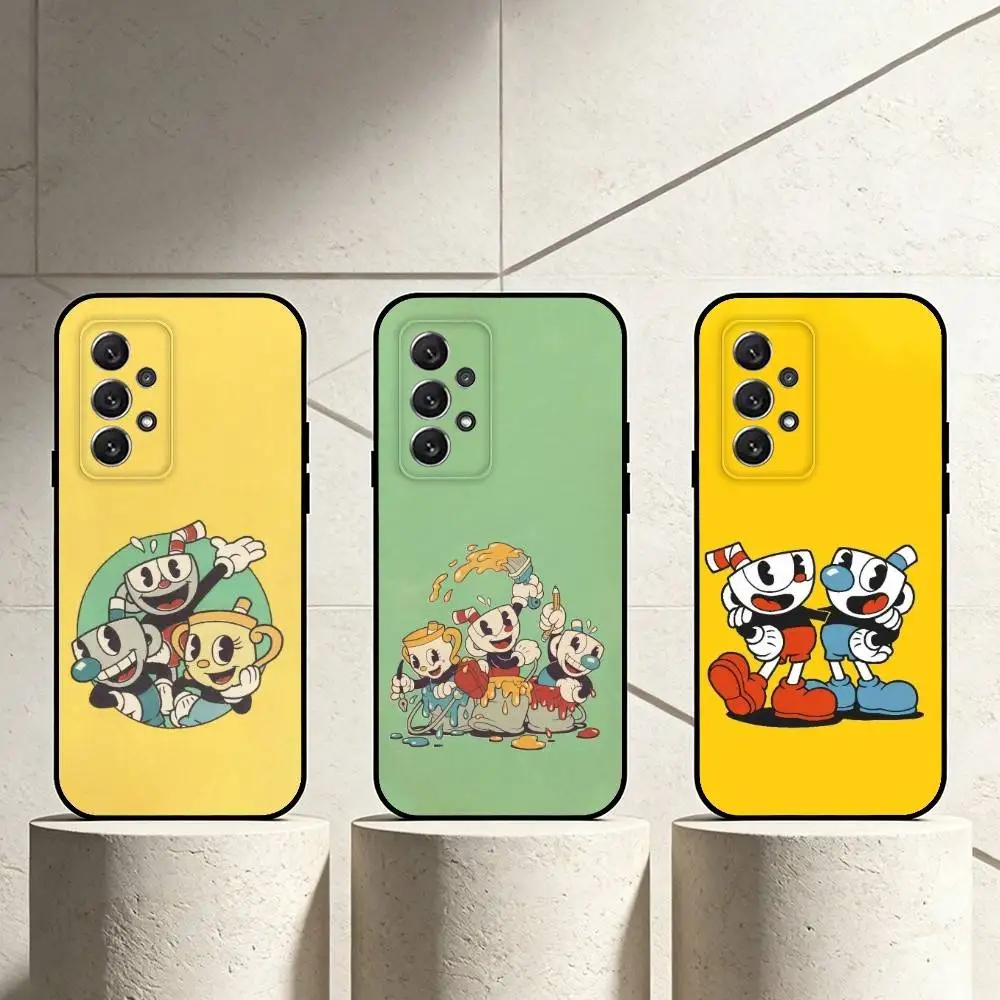 R-Retro Cartoon Shockproof and scratch-proofphone Case For Samsung S25,24,21,22,23,30,Ultra,20,Plus,Fe,Lite,Note Soft Black