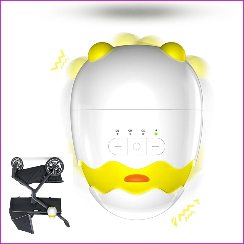 Rechargeable Baby Rocker for Strollers,5 Vibration Speeds & 4 Timer Modes, Portable Bouncer with Memory Function-A57M
