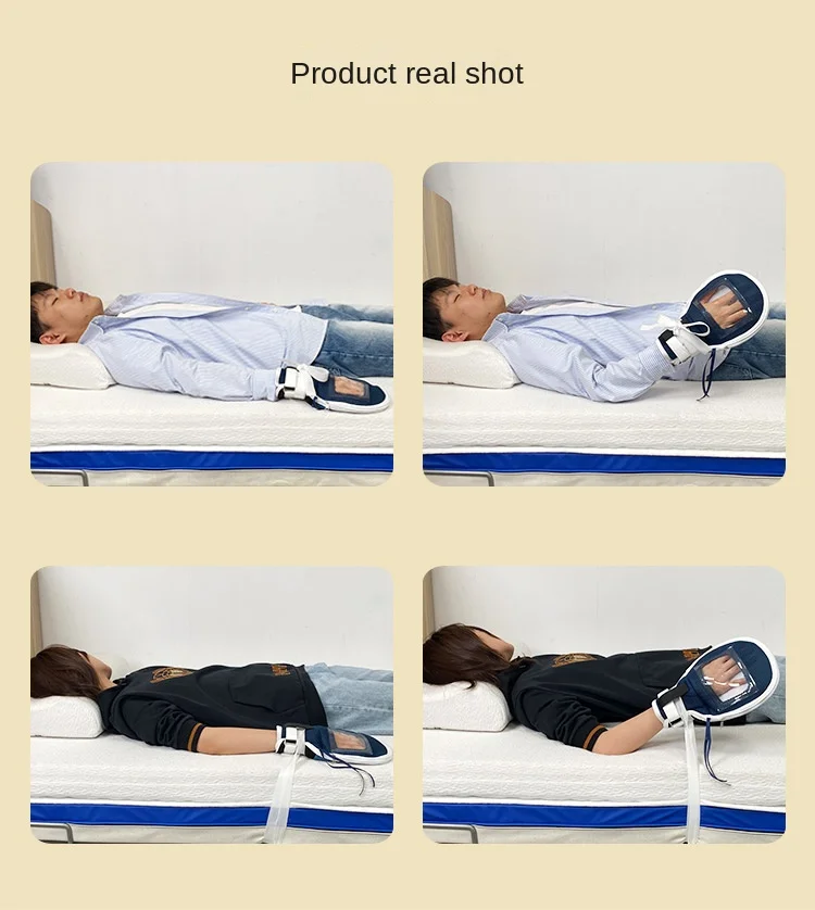 Four Seasons Restraint-Handschuh mit Reißverschlussöffnung, Sichtfenster, Belüftung, Bett, Kratzschutz, Anti-Extubation, Handgelenks-Schutzplatte – Detail 7
