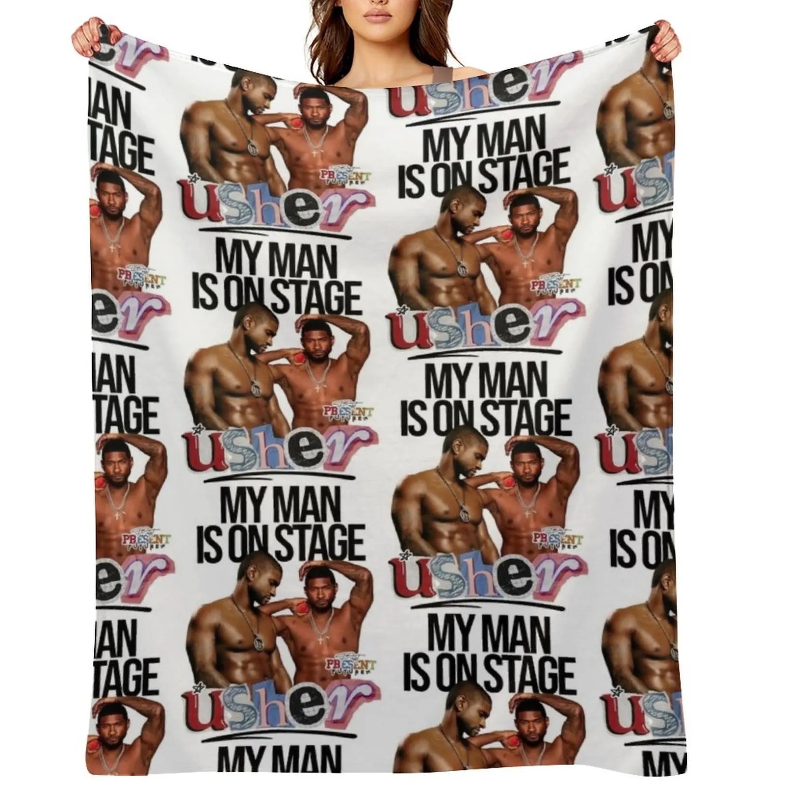 

Usher My Man Is On Stage Throw Blanket Bed covers Polar Tourist Single Blankets