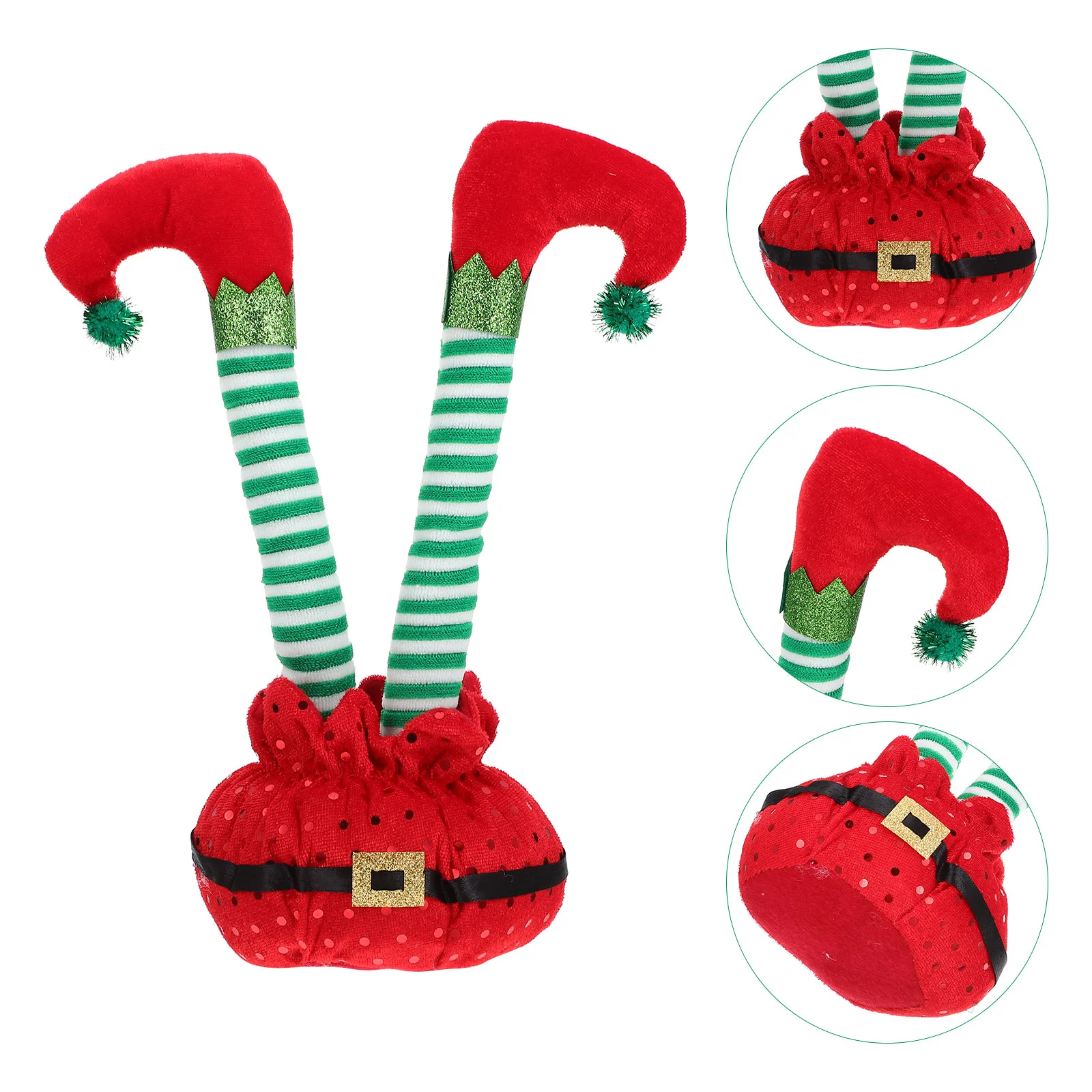 Christmas Elf Legs The Gift Cotton Ornaments Car Decorations Chic Chemical Fiber Cloth Festival Table Xmas Adornment