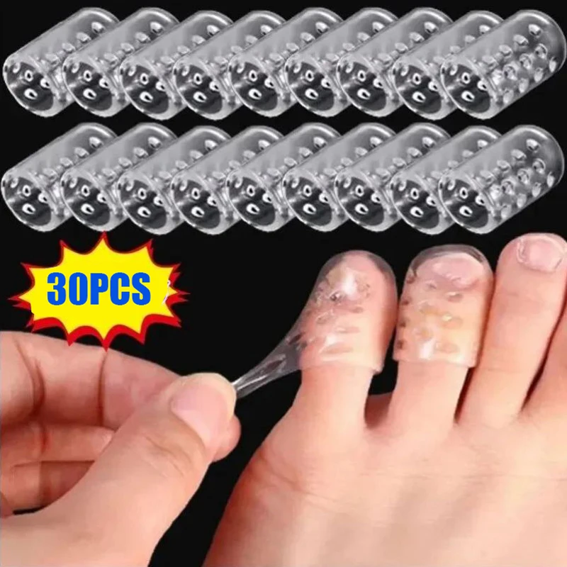 ﻿ 30/50 Pcs Toe Anti-wear Protective Cover Anti Scratch Toe Silicone Cover Anti-Friction Breathable Ultra-thin Ankle Protector