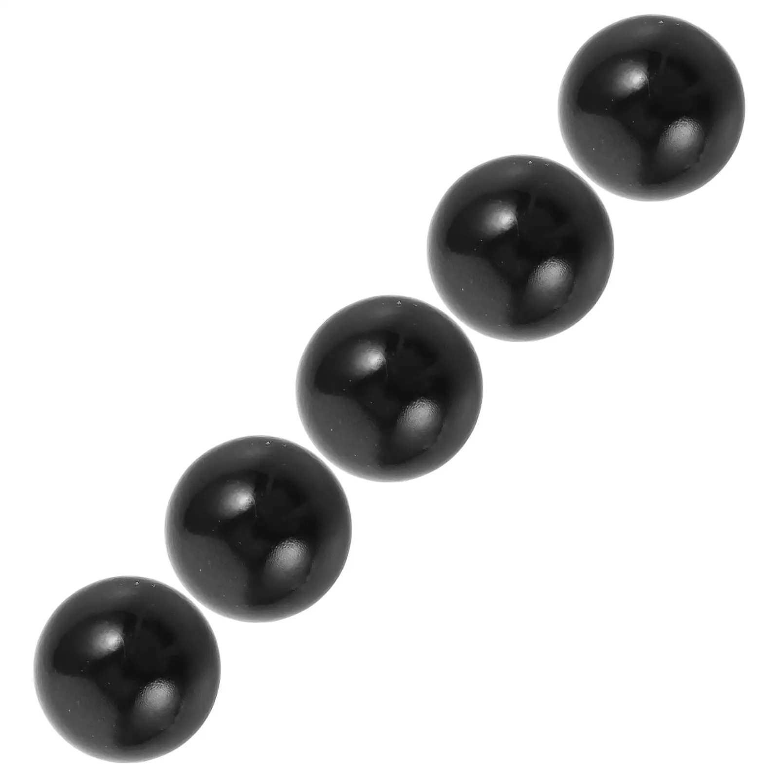 5 Pcs Pinball Machine Balls Black Plastic Material Full Size Games Accessories Steel Balls Moving Puzzle Toy