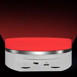 Electric Rotating Display Stand with Multicolor Light Multipurpose for Superstore Turntable 6.3x2.5inch Adjustable Speed Round