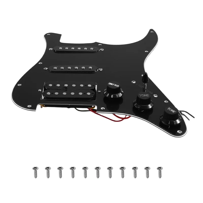 A51Q-SSH نموذج جيتار Pickguard كامل مع الأسلاك ومفتاح الصمت للجيتار الكهربائي ST، وإعداد الملف المزدوج #6