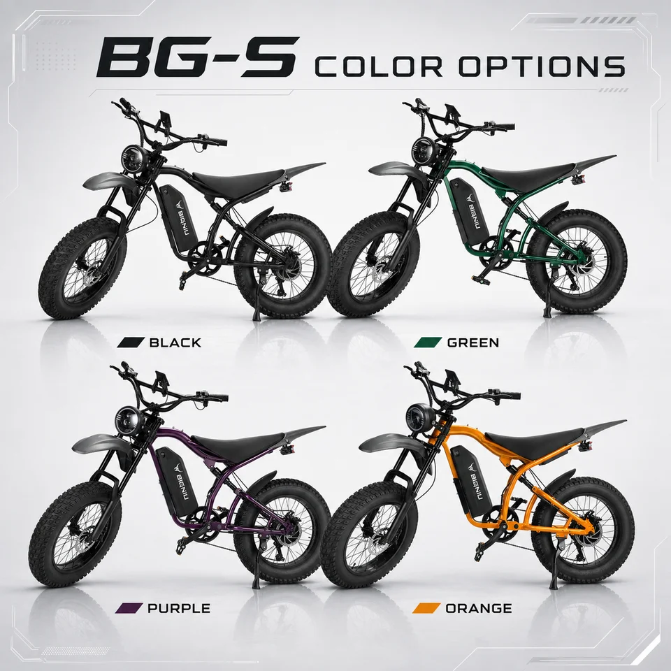 BIGNIU 749W Adult Electric Bike Peak Range Of 30+ Miles - Maximum Speed Of 27.9MPH 48V 15A Battery, Full Suspension, 7-speed All Terrain 20Inch X4.5 Inch Fat Tire Ebike, LED Display Screen image 11