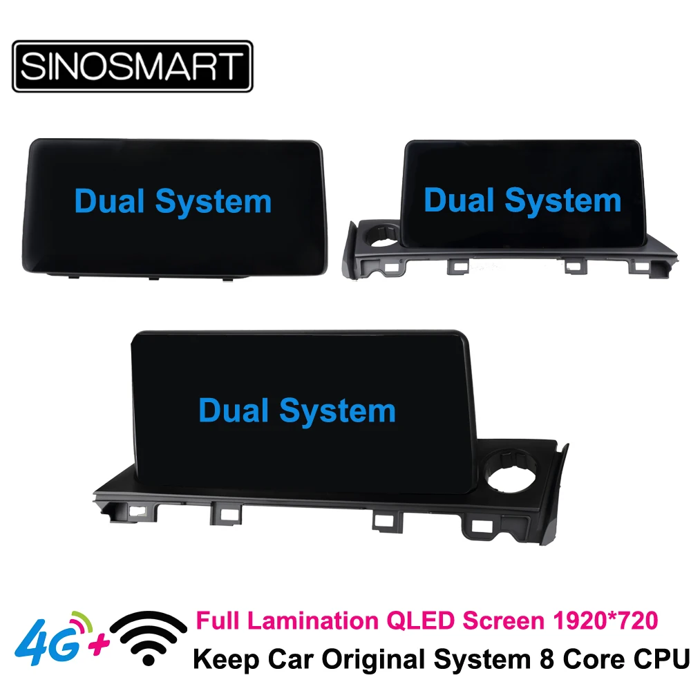 Pantalla de Sistema Dual Android 10.25” SINOSMART para Mazda 6 Mazda6 Atenza GL 2017–2022 Versión Alta LHD RHD CarPlay Conserva