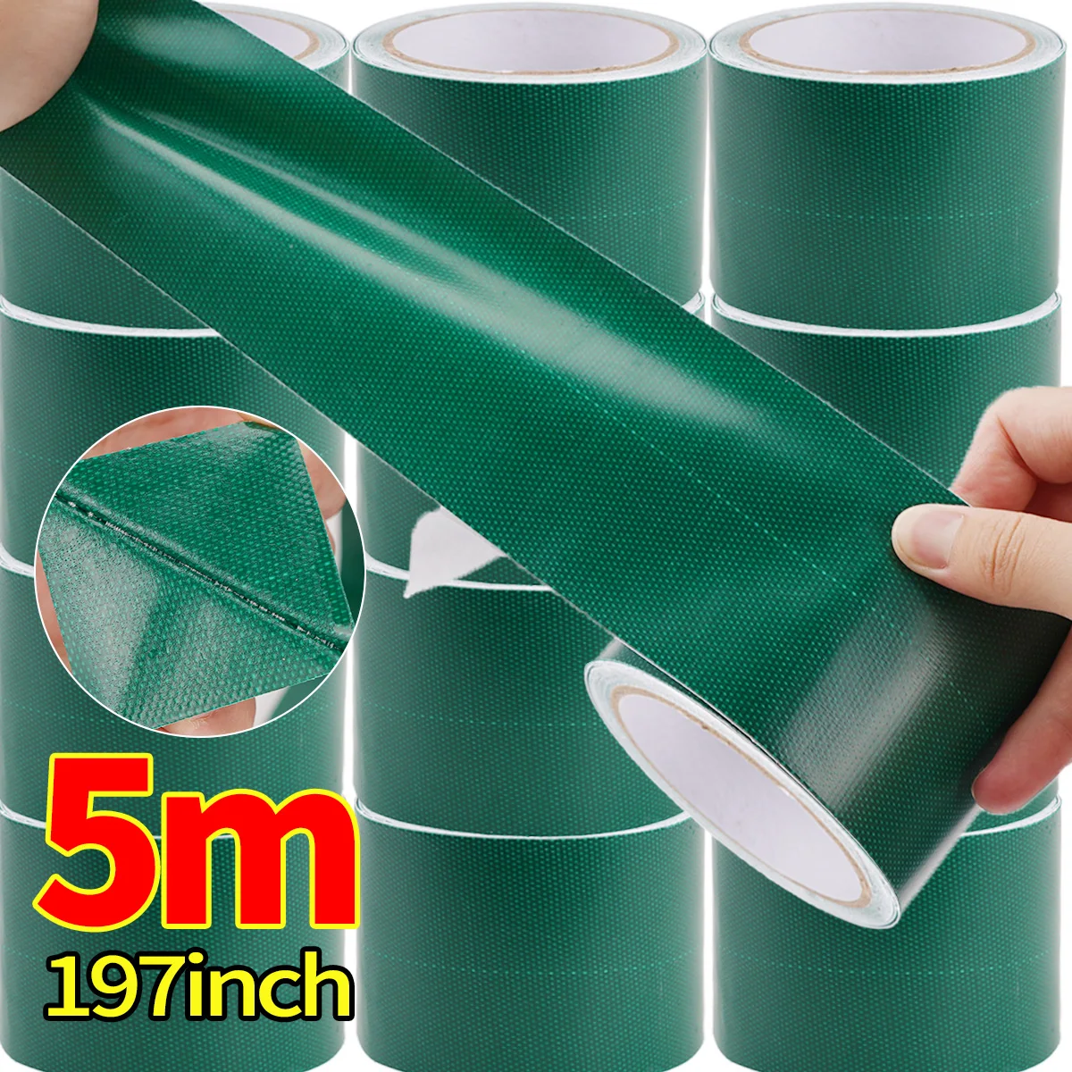 

Tarpaulin Gummed Tape Waterproof Adhesive Repair Tape for Awning Cloth Outdoor Camping Tent Tool